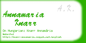 annamaria knarr business card